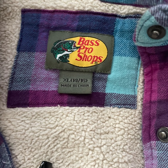 Girls Plaid Button Up Jacket - Picture 3 of 3